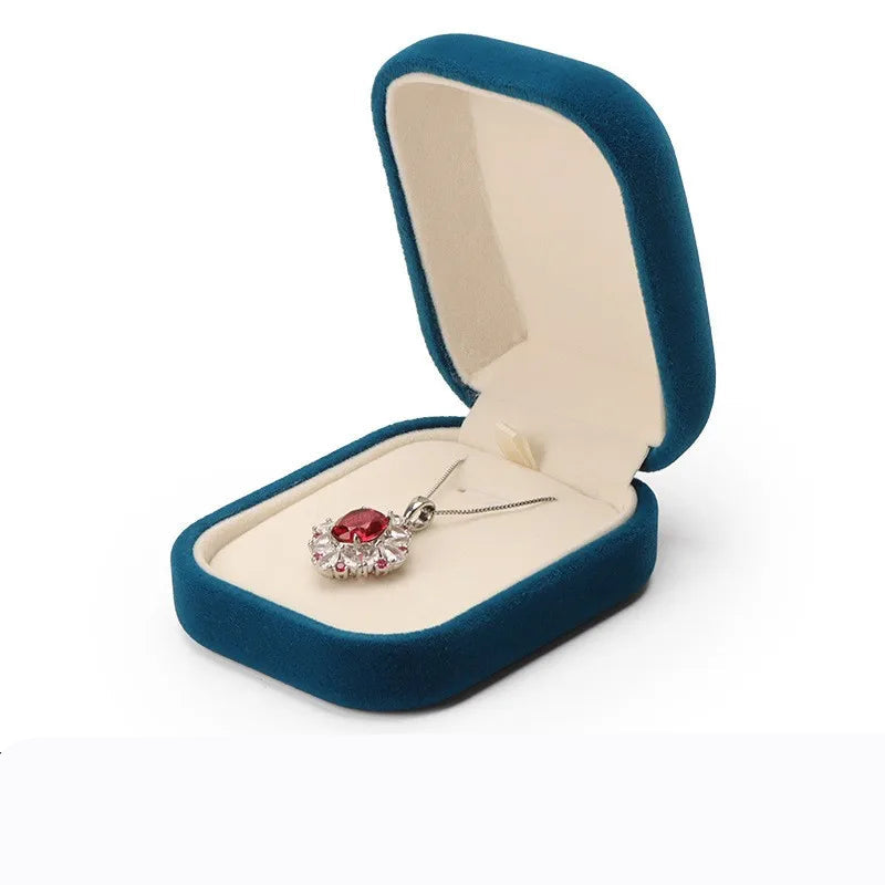 Écrin à bijoux - Boîte à bijoux douce en velours gris - Garde Bijoux