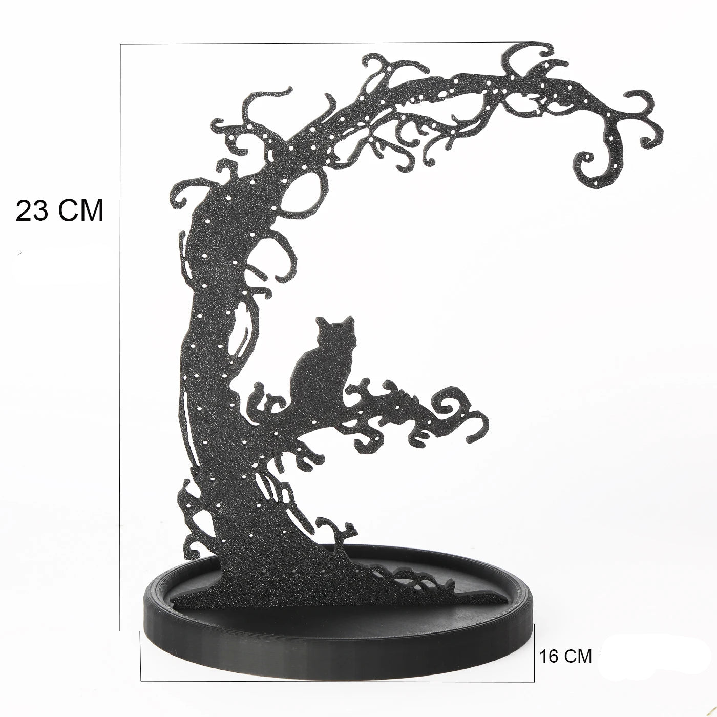 Porte-bijoux arbre gothique - Porte-bijoux en plastique noir à plusieurs branches - Garde Bijoux