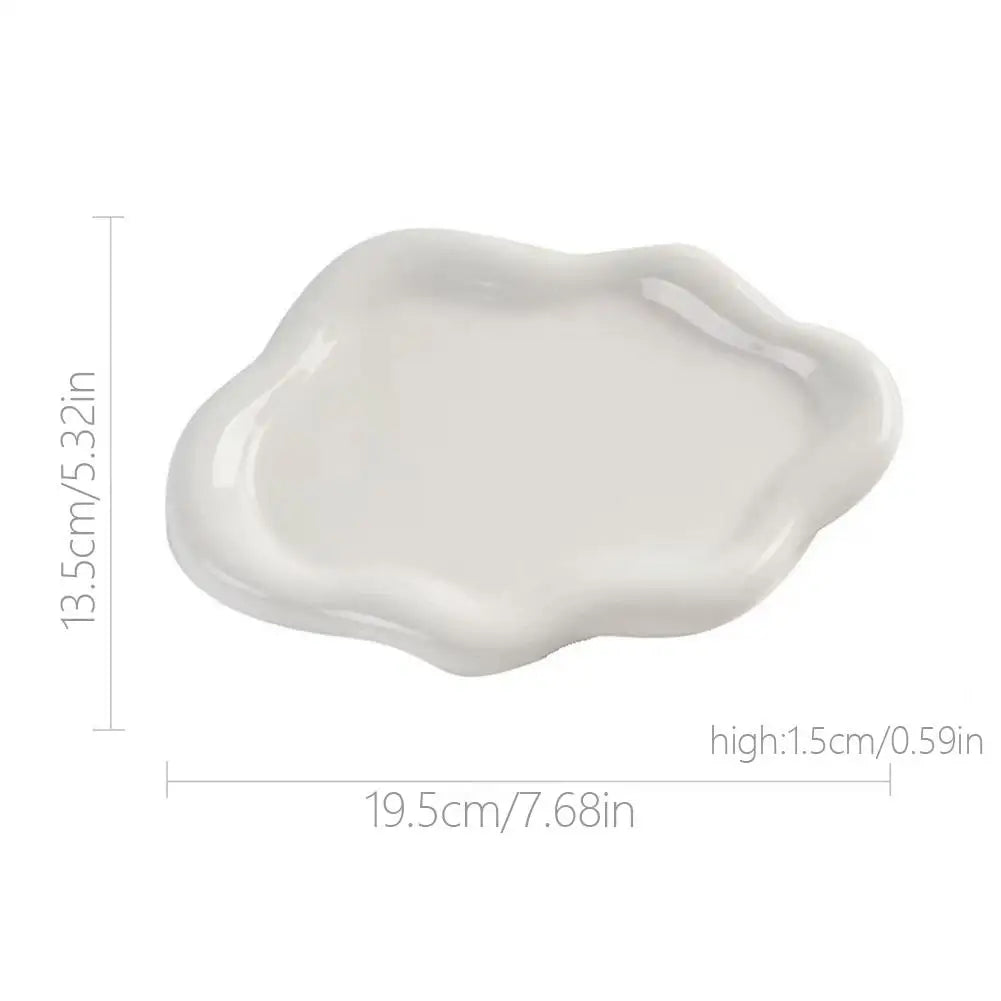 Coupelle à bijoux nuage - Vide poche en plastique blanc pour bagues et bracelets - Garde Bijoux