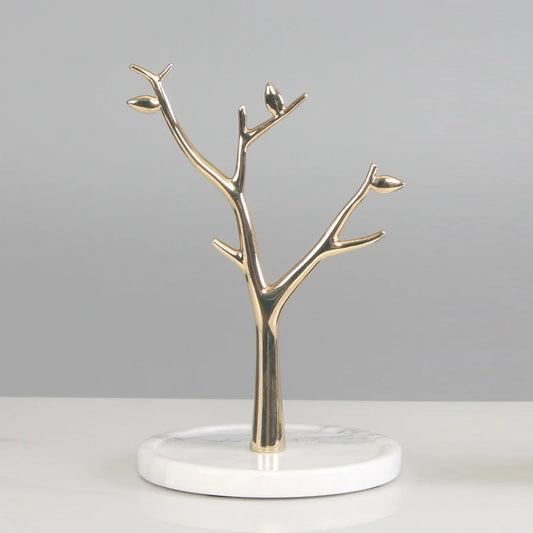 Arbre à bijoux doré - Arbre à bijoux minimaliste finition dorée - Garde Bijoux