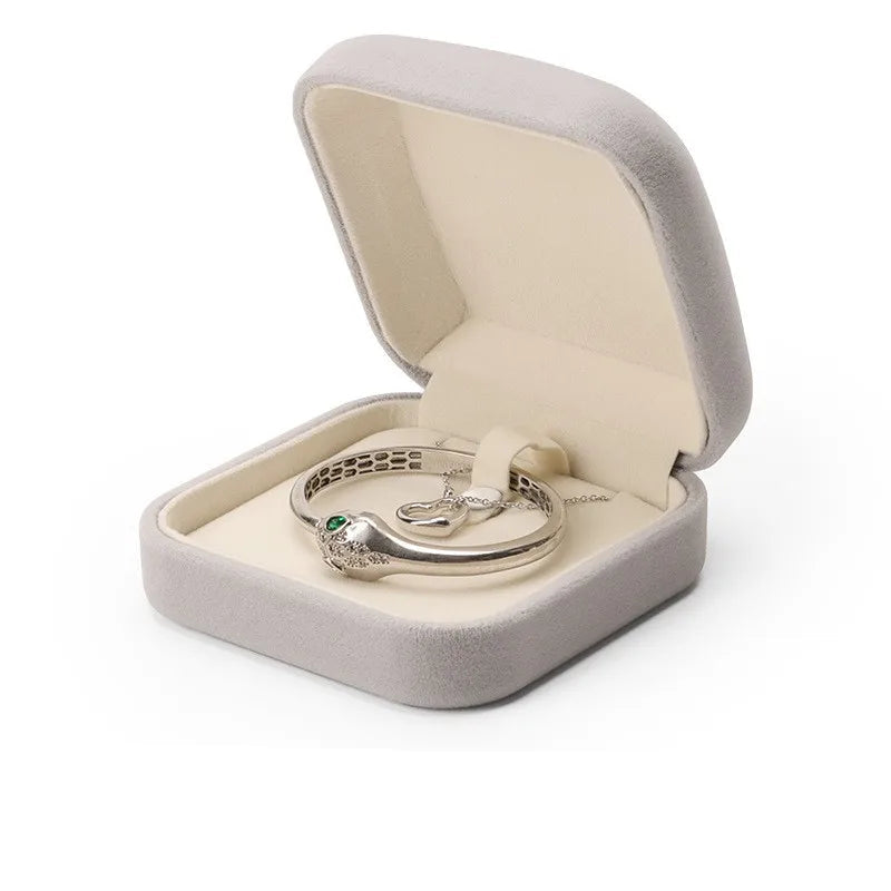 Boîte à bijoux en velours - Ecrin pour bracelet et collier en velours doux - Garde Bijoux
