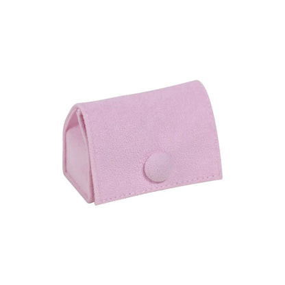 Pochette Emma - Pochette a bijoux en velours rose ouverte - Garde Bijoux