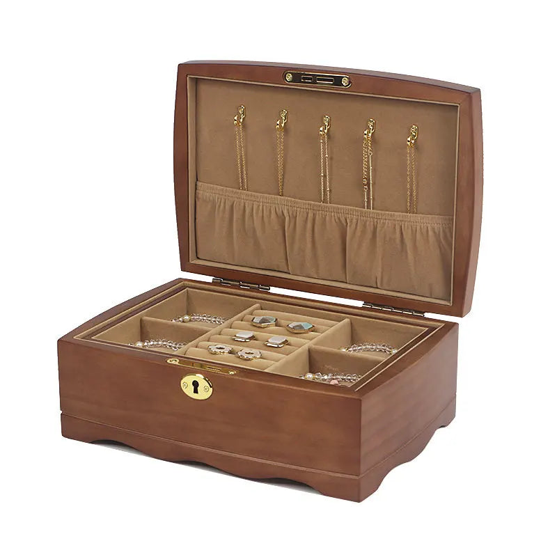 Coffret à bijoux Solange - Coffret de rangement Solange avec compartiments modulables pour colliers - Garde Bijoux