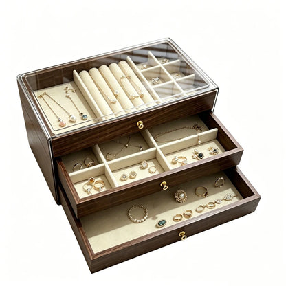 Boîte à bijoux Yvonne - Coffret à tiroirs pour collection de bijoux Yvonne - Garde Bijoux