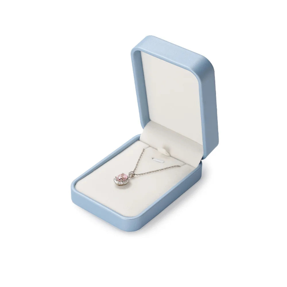 Écrin à bijoux similicuir - Boîte ouverte avec collier de perles - Garde Bijoux
