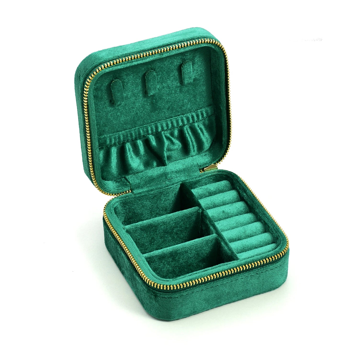 Boîte de voyage Camille - Fermeture eclair d un écrin de voyage élégant - Garde Bijoux