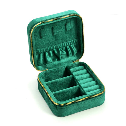 Boîte de voyage Camille - Fermeture eclair d un écrin de voyage élégant - Garde Bijoux