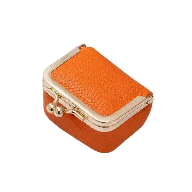 Pochette de voyage Simone - Boite a bijoux miniature en cuir texture avec fermoir dore - Garde Bijoux