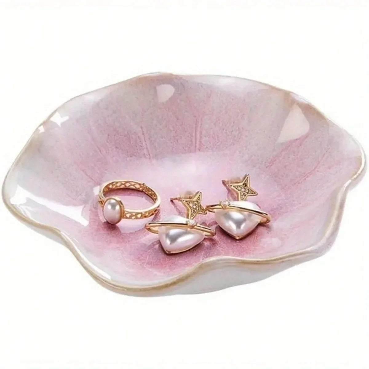 Coupelle à bijoux lotus - Support de table pour petits accessoires de mode - Garde Bijoux