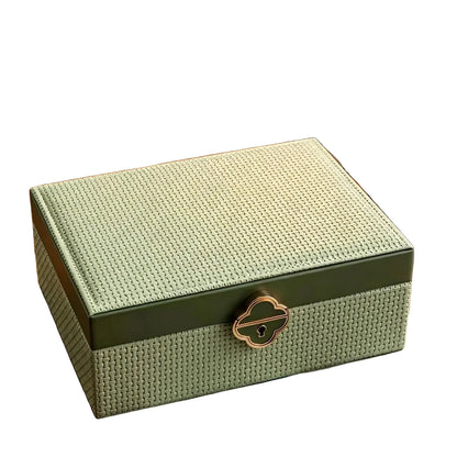 Boîte à bijoux Sylvestre - Coffret de table tressé pour collection - Garde Bijoux