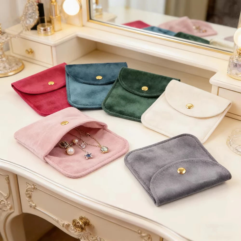 Pochette de voyage - Pochette à bijoux en velours souple - Garde Bijoux