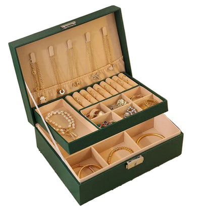 Boîte à bijoux Claire - Coffret de rangement pour colliers et bagues - Garde Bijoux