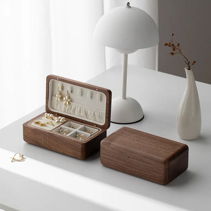 Boîte à bijoux Suzanne - Coffret à bijoux en bois massif et intérieur doux - Garde Bijoux