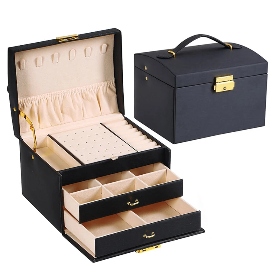 Boîte à bijoux Hélène - Boite a bijoux chic avec tiroirs amovibles - Garde Bijoux