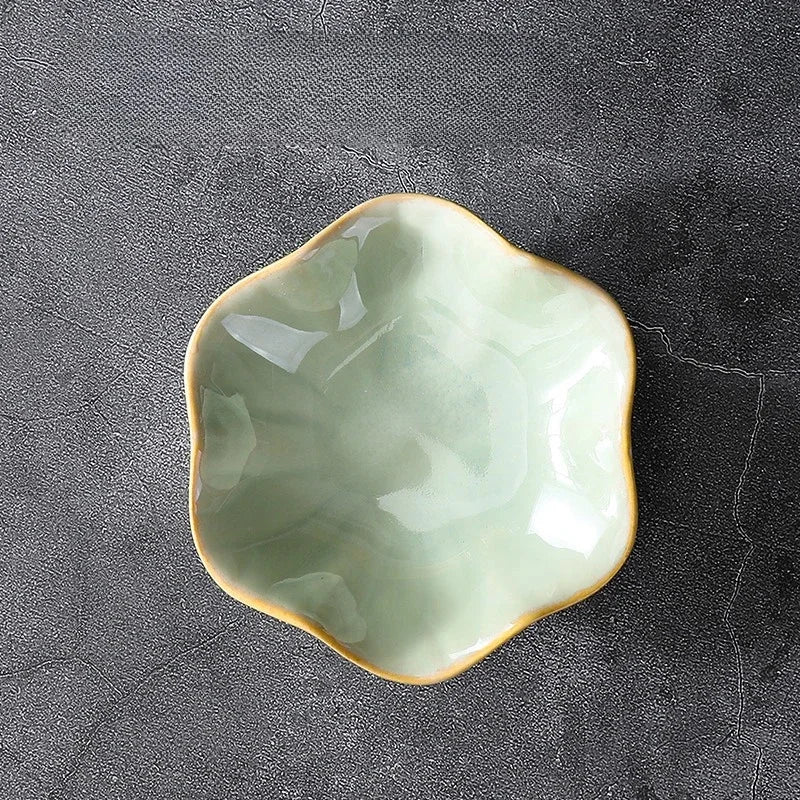 Coupelle à bijoux lotus - Joli plat rond en ceramique pour coiffeuse - Garde Bijoux