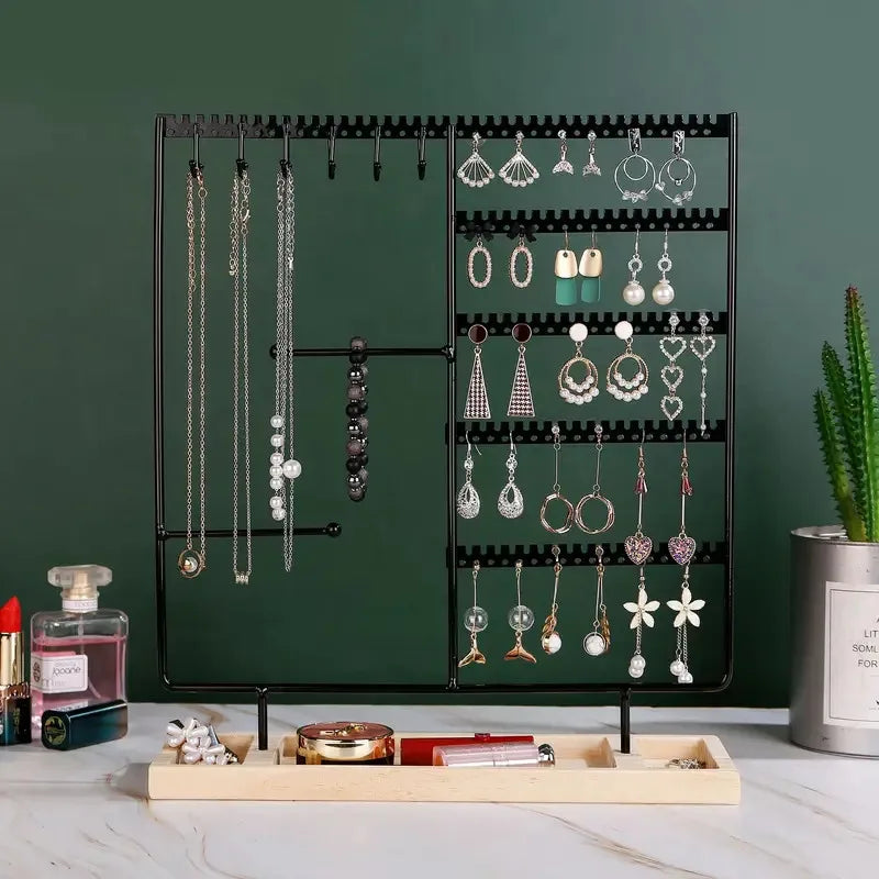 Porte-bijoux en métal - Support pour colliers et boucles d'oreilles - Garde Bijoux