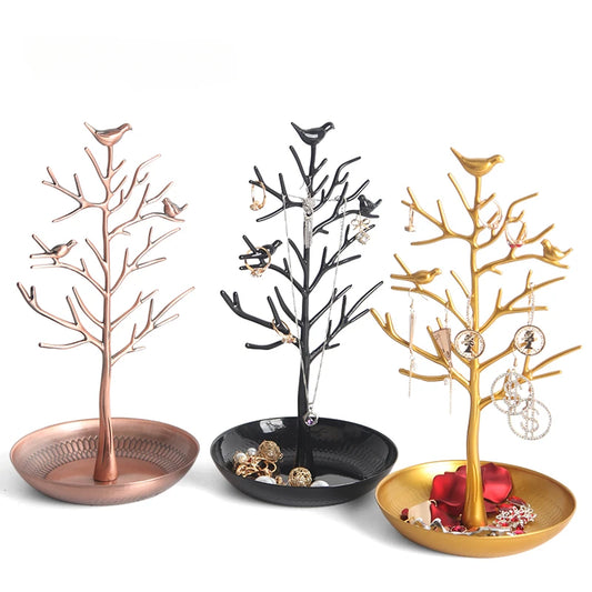 Arbre à bijoux oiseau - Arbre à bijoux design oiseau en métal - Garde Bijoux