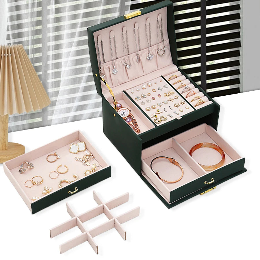 Boîte à bijoux Hélène - Boite de rangement pour bagues et montres - Garde Bijoux