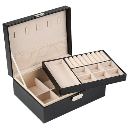 Boîte à bijoux Claire - Écrin de rangement multi compartiments pour femme - Garde Bijoux