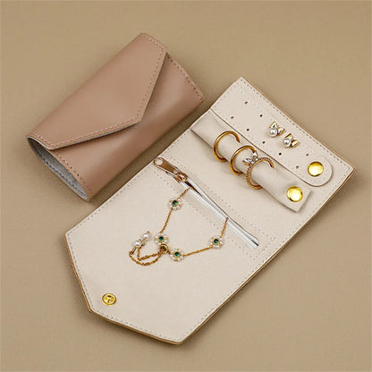 Pochette de voyage Gisèle - Rangement nomade en similicuir pour bagues - Garde Bijoux