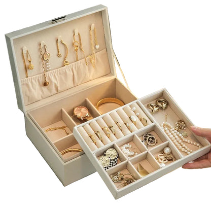 Boîte à bijoux Claire - Coffret à bijoux avec rangements pour bagues - Garde Bijoux
