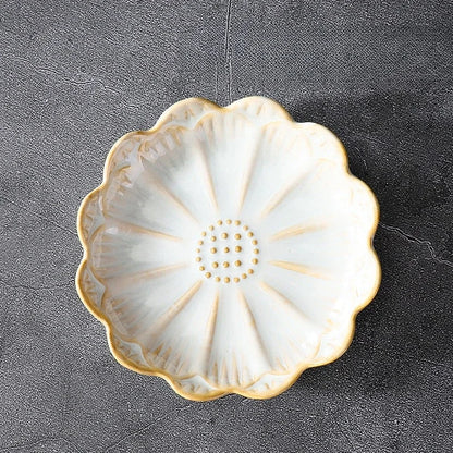 Coupelle à bijoux lotus - Coupelle de rangement pour petits accessoires en céramique - Garde Bijoux