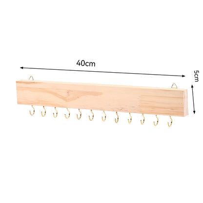 Porte-bijoux mural en bois - Support mural pour colliers et bracelets - Garde Bijoux