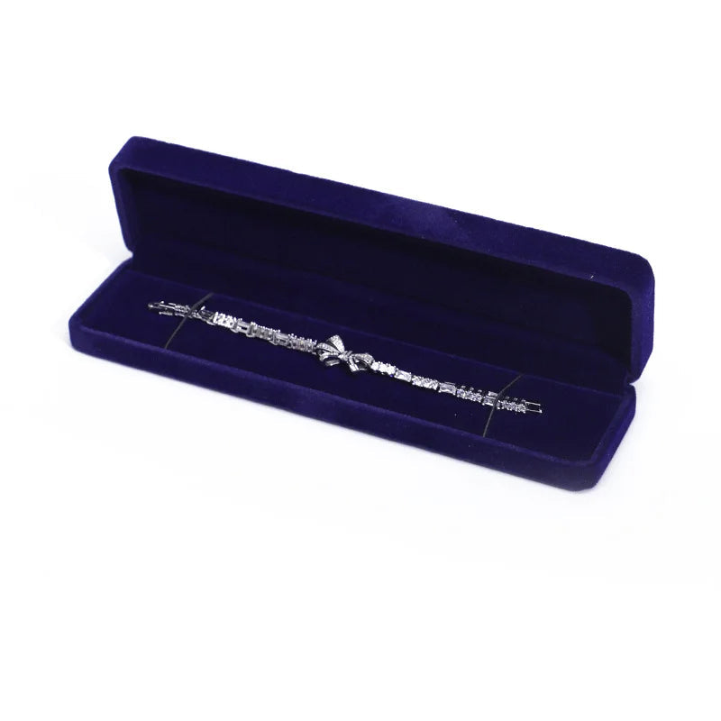 Écrin à bijoux velours - Écrin long en velours pour collier - Garde Bijoux