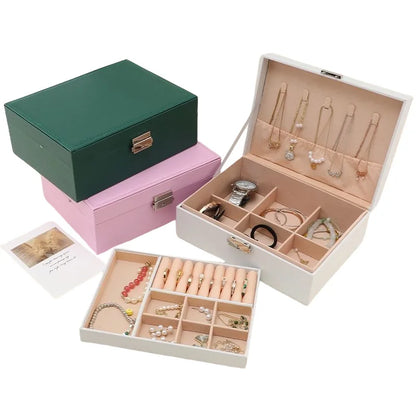 Boîte à bijoux Claire - Coffret de rangement pour colliers et bagues - Garde Bijoux