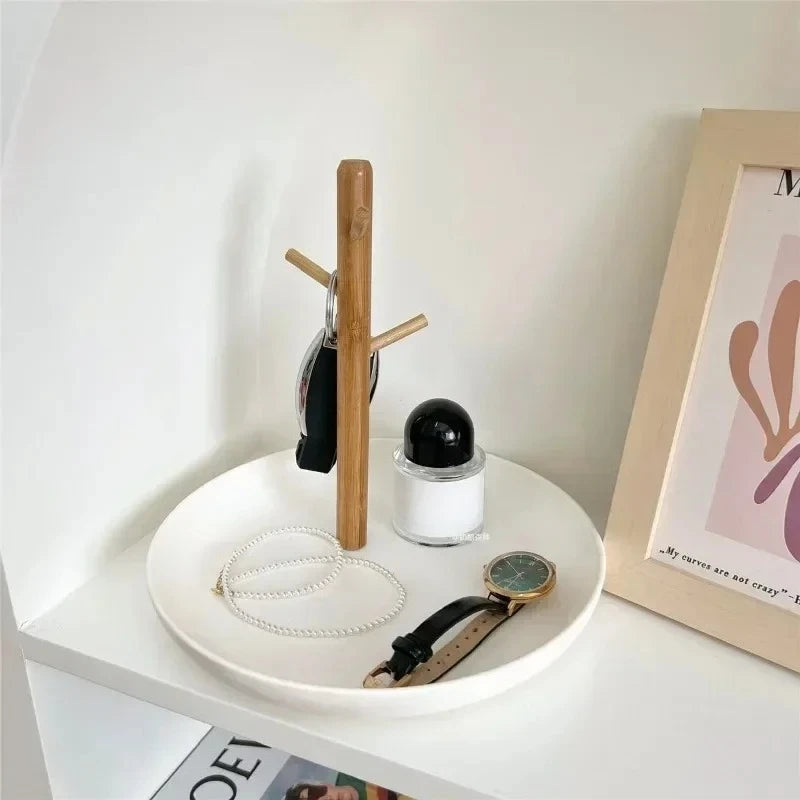 Arbre à bijoux en bois - Support porte bijoux design scandinave - Garde Bijoux