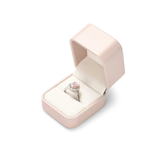 Petit écrin à bague en similicuir intérieur velours