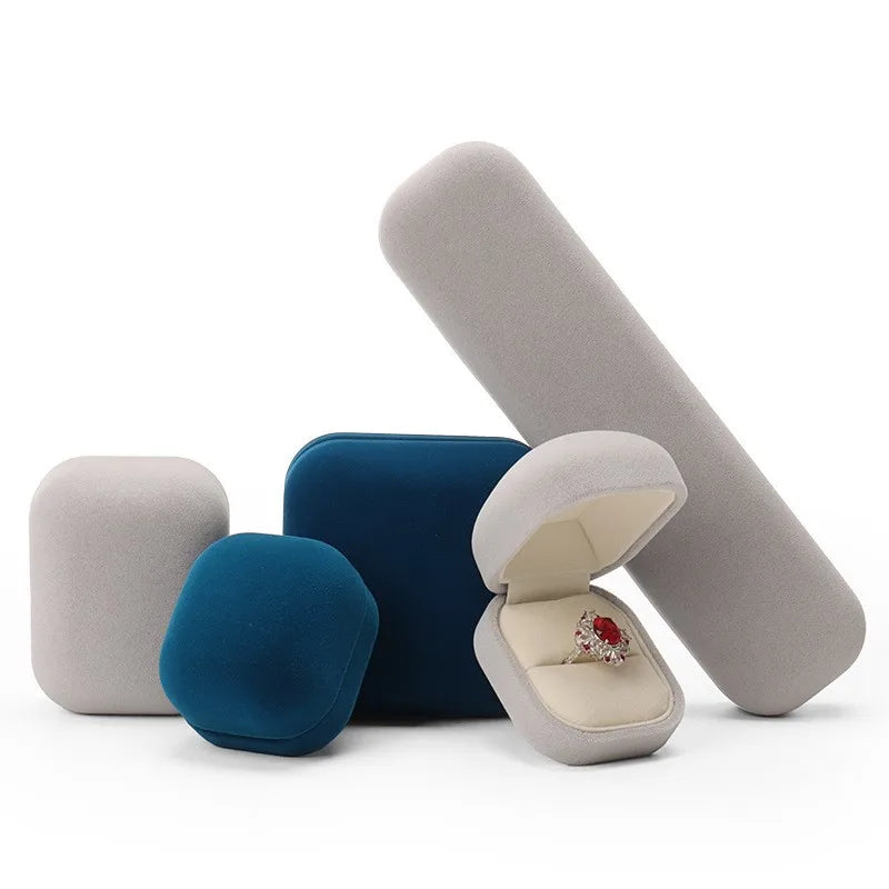 Écrin à bijoux velours - Coffret a bijoux rectangulaire en velours - Garde Bijoux