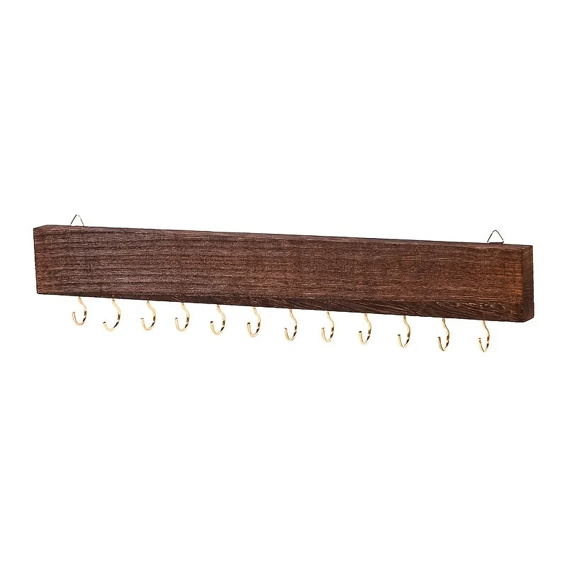 Porte-bijoux mural en bois - Organisateur de colliers mural en bois - Garde Bijoux