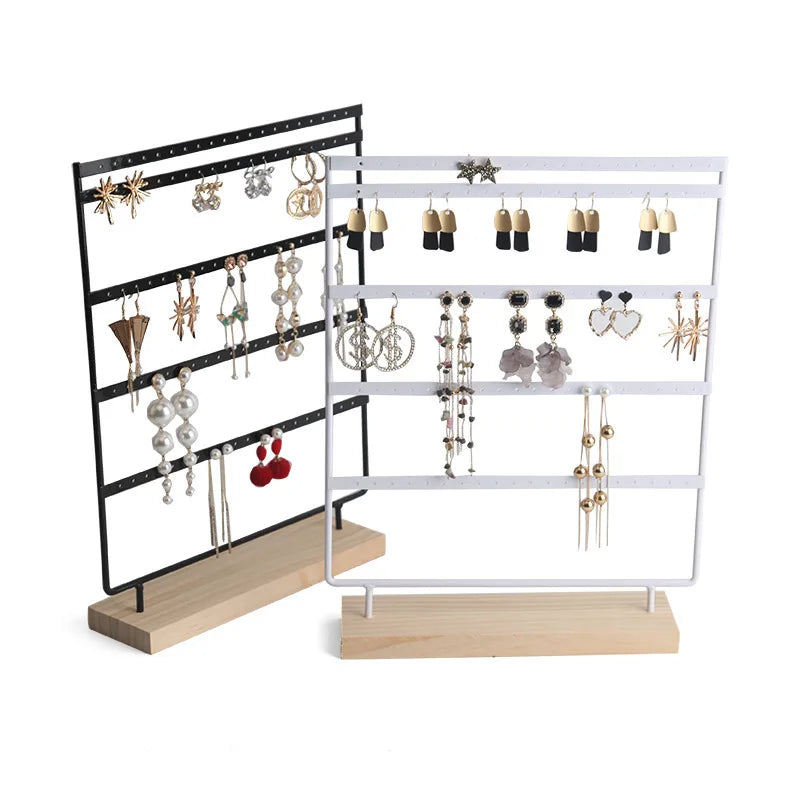 Porte boucles d'oreilles multi-niveaux - Structure de rangement pour boucles d'oreilles sur pied - Garde Bijoux