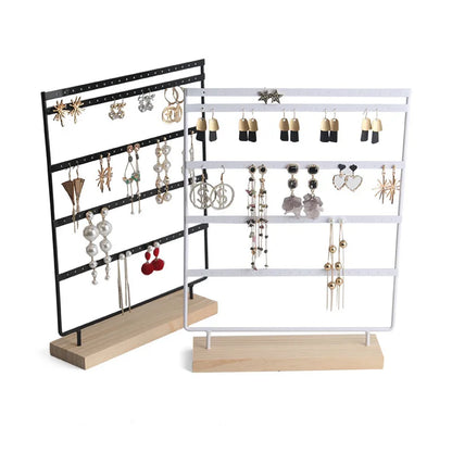 Porte boucles d'oreilles multi-niveaux - Structure de rangement pour boucles d'oreilles sur pied - Garde Bijoux