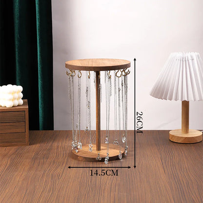 Porte-bijoux en bois - Présentoir à bijoux en bois massif - Garde Bijoux