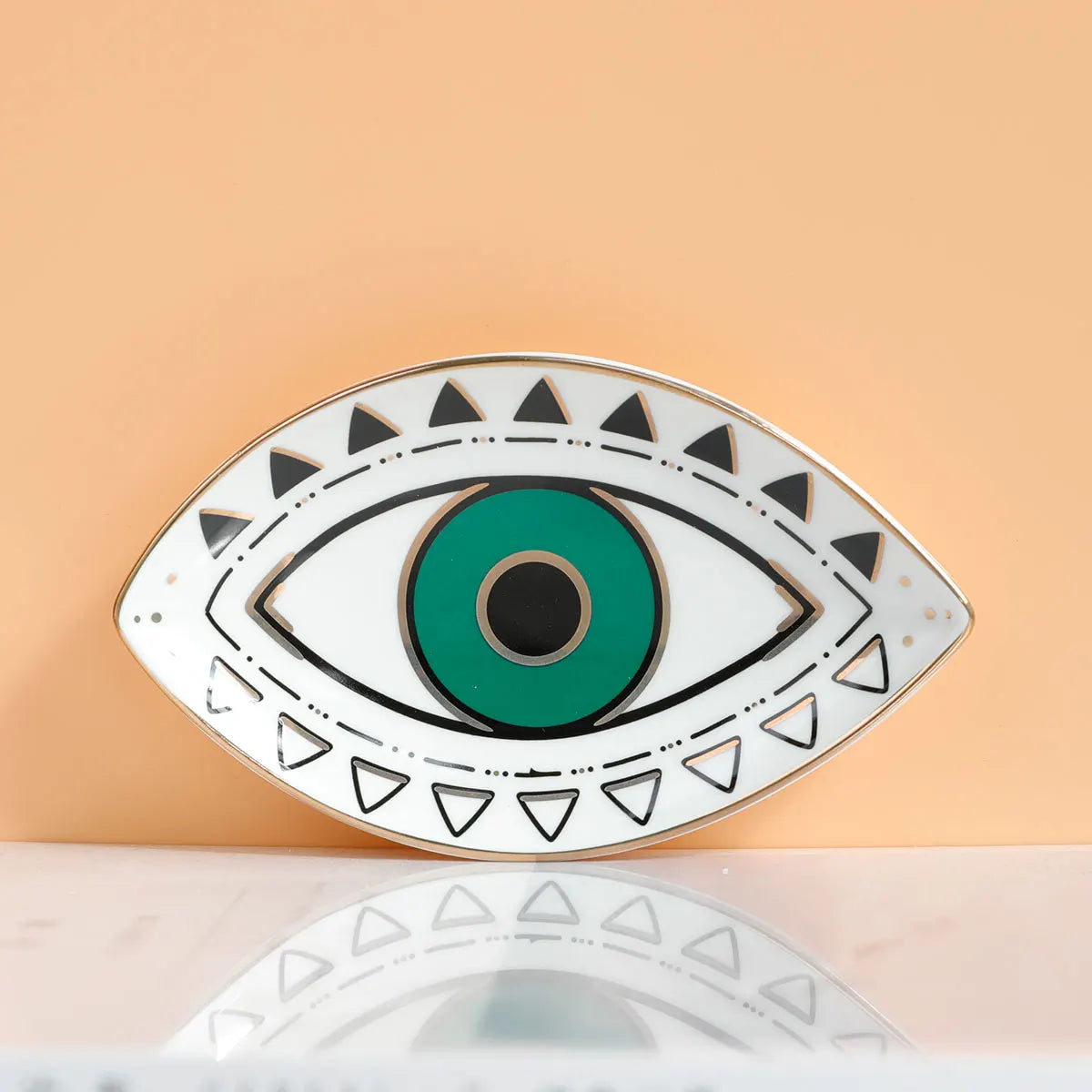 Coupelle à bijoux œil - Vide poche original en céramique multicolore - Garde Bijoux