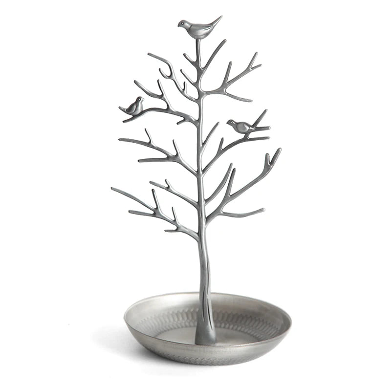 Arbre à bijoux oiseau - Arbre à bijoux design oiseau en métal - Garde Bijoux