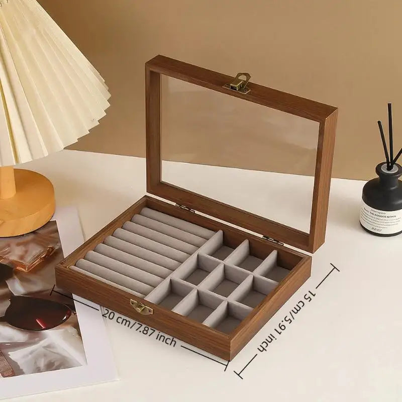 Boîte à bijoux Héléna - Organisateur de bijoux avec compartiments en velours - Garde Bijoux