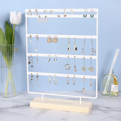 Porte boucles d'oreilles multi-niveaux - Présentoir à bijoux multi-niveaux pour boucles d'oreilles - Garde Bijoux
