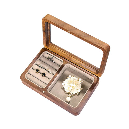 Boîte à bijoux Zélia - Coffret à bijoux minimaliste en bois naturel - Garde Bijoux