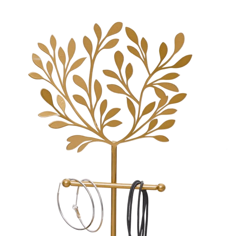 Arbre à bijoux en métal - Support pour colliers et boucles d'oreilles en métal - Garde Bijoux