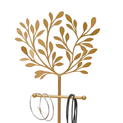 Arbre à bijoux en métal - Support pour colliers et boucles d'oreilles en métal - Garde Bijoux