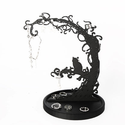 Porte-bijoux arbre gothique - Support pour bagues et colliers au design gothique - Garde Bijoux