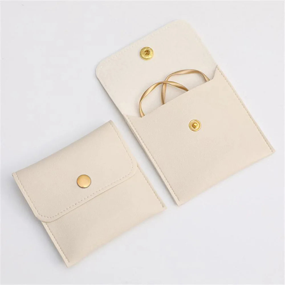 Pochette de voyage - Petite pochette beige pour bagues - Garde Bijoux