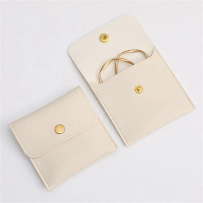 Pochette de voyage - Petite pochette beige pour bagues - Garde Bijoux