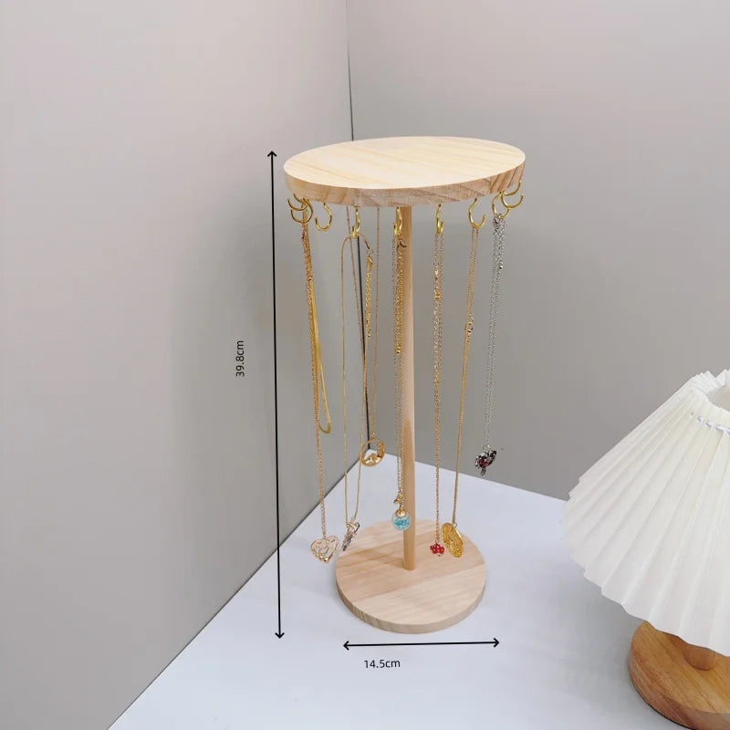 Porte-bijoux en bois - Support de rangement pour colliers et accessoires - Garde Bijoux