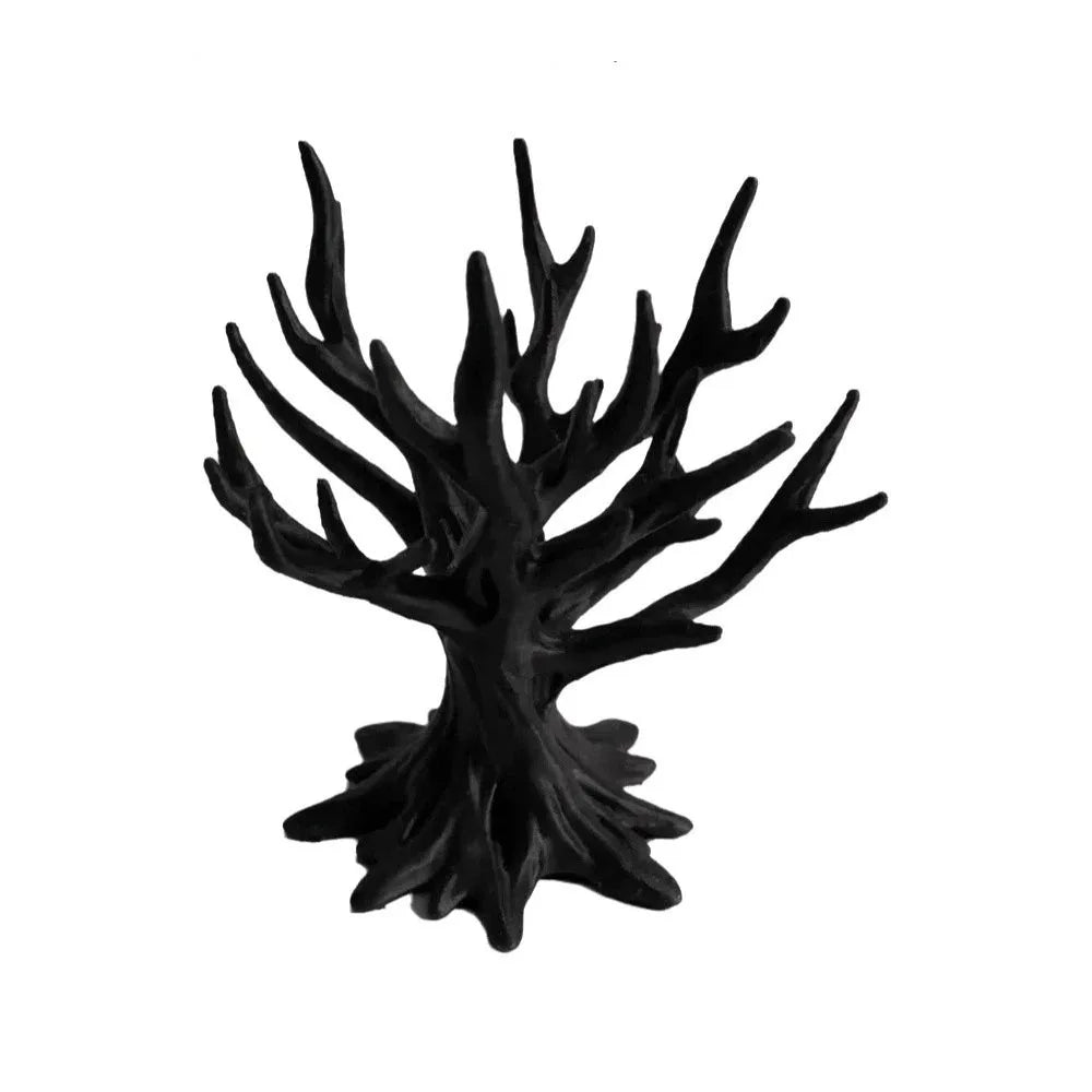 Arbre à bijoux noir - Arbre décoratif pour colliers - Garde Bijoux