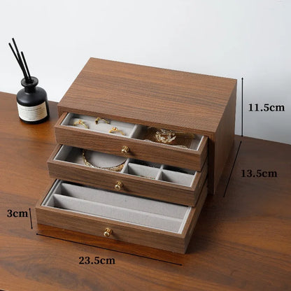 Boîte à bijoux Odette - Coffret de rangement pour colliers et bracelets - Garde Bijoux