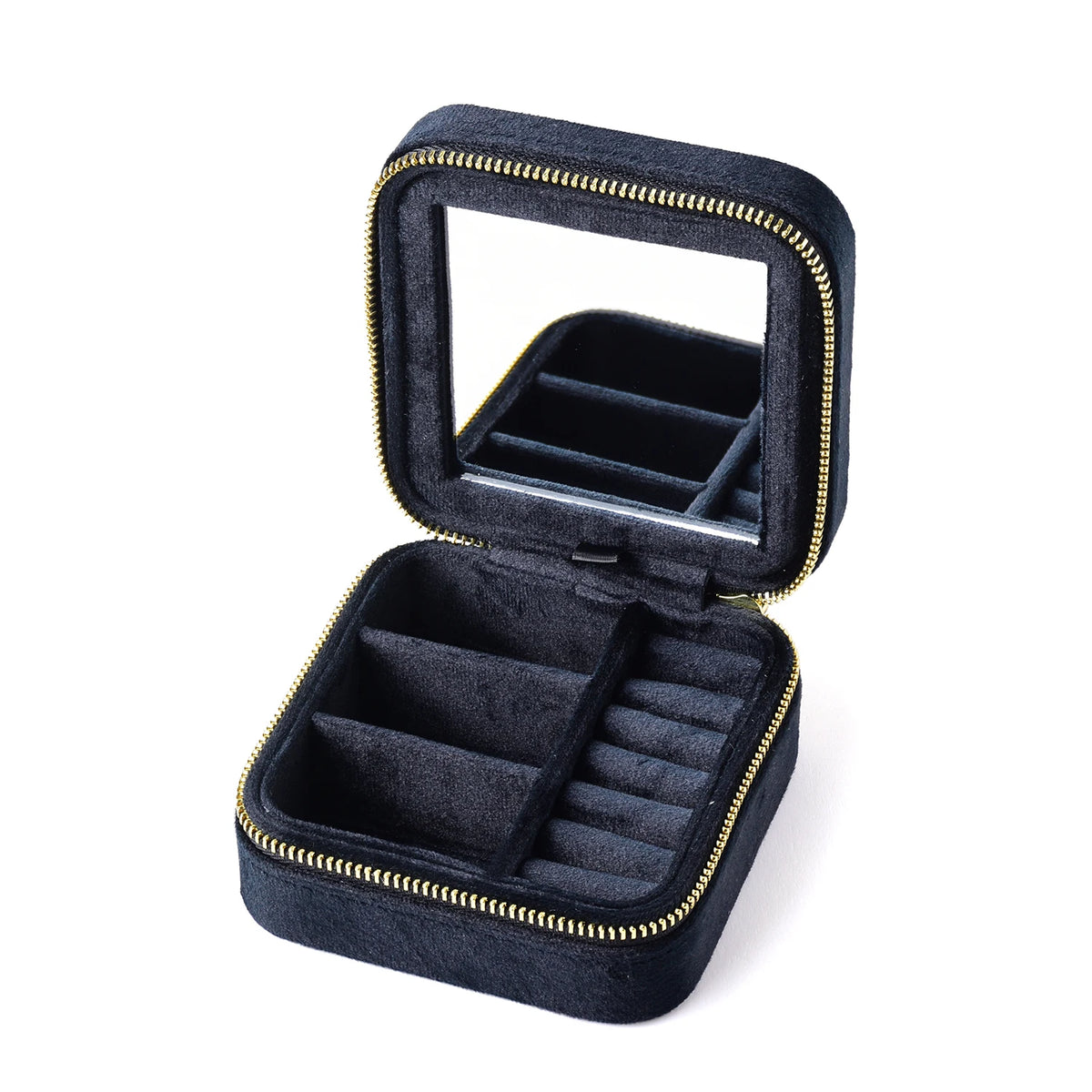 Boîte de voyage Juliette - Mini boite de rangement en velours doux pour bagues - Garde Bijoux